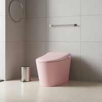 Toilette intelligente en céramique articles sanitaires modernes colorés noirs et oranges pour salle de bains
