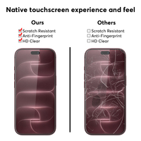 Protection d'écran extérieure en verre trempé transparent HD électroplaqué en aluminium haute qualité, film anti-rayures pour iPhone 18 Pro 18 Pro Max