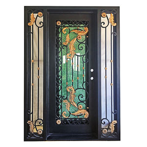 ประตูเหล็กคู่หน้าประตูบ้านฝรั่งเศสทำมือออกแบบได้ตามต้องการ<span class=keywords><strong>ราคา</strong></span>โรงงานโดยตรงมีบริการออกแบบฟรี - Product Image 5