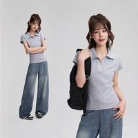 Camisetas Polo con Logotipo Personalizado, Cuello Solapa de Alta Calidad, Tops Cortos Deportivos para Mujer, Ropa Deportiva, Ropa de Gimnasio y Fitness