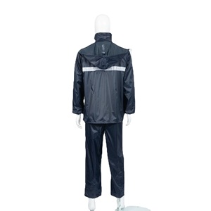 Impermeable Reflectante Moderno de Alta Calidad, Chaqueta de Lluvia de <span class=keywords><strong>2</strong></span> Piezas de Tela Oxford con Capucha de PVC, Ajuste Universal para Actividades al Aire Libre y Senderismo - Product Image 5
