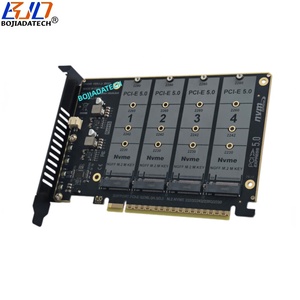 Tarjeta de Expansión Adaptadora PCI-E 5.0 16X a 4 * M.2 Key-M 2280 NVME SSD, Compatible con PCIe X4x4x4x4 Bifurcation, Velocidad de 512Gbps, Venta al Por Mayor - Product Image 3