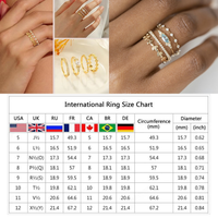 Offre Spéciale 18K plaqué or empilable zircon cubique anneaux ensemble or bandes de mariage droit pour les femmes bijoux cadeau