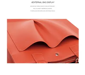 Pleat सामने दो बड़े जेब डिजाइन में अद्वितीय एक बड़े क्षमता कस्टम शीर्ष संभाल बैग