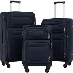 Expandable Luggage 3 Pieces 22''/24''/30'' Suitcase Softshell Lightweight Luggage Travelling Set with Spinner Wheels