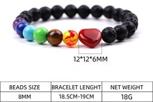 Bracelet en pierre naturelle avec perles de verre colorées, énergie apaisante, vente en gros directe d'usine, garantie de qualité - Product Image 1