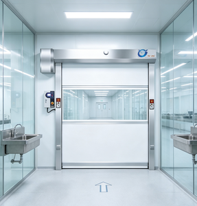 Porte de garage à enroulement automatique à grande vitesse en polymère, coupe-vent, pour entrepôt frigorifique - Product Image 2