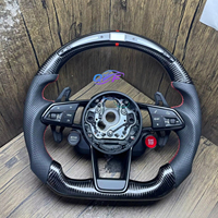 Volant de direction en cuir carbone avec design LED personnalisé pour Audi RS A4 A5 A6 C7 B8 R8 S3 S4 S5 Q7 A7 S7 TT RS3 RS5 RS6 RS7 B9