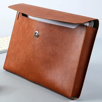 Porte-documents en cuir PU bleu marine avec logo personnalisé, imperméable, format A4, organiseur de documents, sac à fermeture éclair