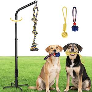 USMILEPET Jouet de jardin en fer forgé pour animaux de compagnie, jouet interactif d'extérieur résistant aux morsures, hauteur réglable, pour chiens - Product Image 2