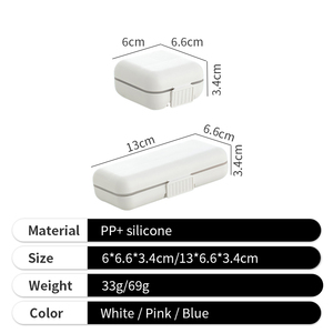 Hot bán nhỏ <span class=keywords><strong>Pill</strong></span> Box Organizer nhựa <span class=keywords><strong>container</strong></span> thuốc cầm tay trường hợp cho công ty - Product Image 3