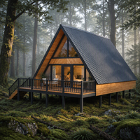 Maison Modulaire Préfabriquée en Acier de Luxe Moderne à 2 Étages, Kit de Maison Triangulaire à 3 Chambres Personnalisable pour Bureau, Origine Chine