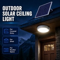 Plafonniers LED solaires modernes 200W, étanches, ronds, avec télécommande, pour l'éclairage intérieur de la maison, du garage et du balcon