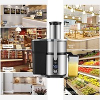 Extracteur de jus électrique entièrement automatique à large goulot pour usage commercial et domestique, séparation pulpe/jus, pour canne à sucre et fruits, moteur 1200W
