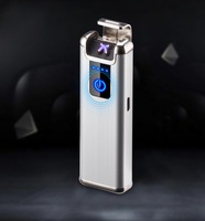 Écran tactile LED double arc plasma USB rechargeable allume-cigare électrique allume-cigare logo
