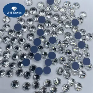 Wholesale SS6-SS20 DMC Hotfix Rhinestones Iron On Crystal Glass Strass Flatback Hot Fix Rhinestone For Garment