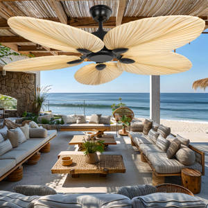 Ventilador eléctrico ECO de 52 pulgadas con 5 aspas grandes, estilo del Sudeste Asiático para hogares, ventiladores de techo con motor de CC sin luz - Product Image 6