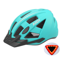 Casque de vélo VTT personnalisé OEM avec feu arrière LED de signalisation, homologué CE EN 1078, casque de sécurité pour vélo de haute qualité, moulé en interne, pour adultes et jeunes