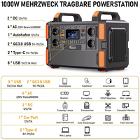 Meilleur Prix 1000W Batterie Lithium LiFePO4 d'Urgence pour Camping, Stations Portables Extérieures, Vente Chaude, 1048Wh Pure pour Voiture