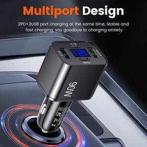Four-port USB+Type-C Magnetic Fast Charger with QC3.0 & PD2.0 90W Output LED Voltage Display for Laptop & Phone - Product Image 2