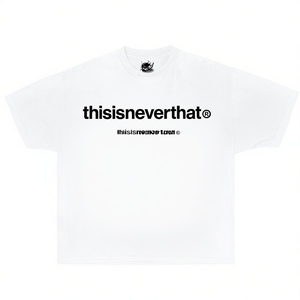 T-Shirt Oversize con Stampa 'Thisisneverthat', Girocollo, Manica Corta, 100% Cotone, Streetwear, Jersey da Uomo - Product Image 1