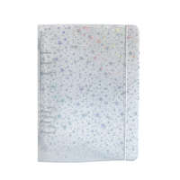 Cahier de notes en spirale pp transparent et personnalisé, pour feuilles amples, couverture pour ordinateur portable, a4/a5/a6/a7/b5, avec bande élastique