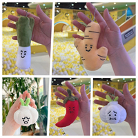 Porte-clés fantaisie personnalisé en peluche souple et écologique, motif légume amusant, pendentif poupée en peluche, avec mousqueton, breloque de sac, cadeau