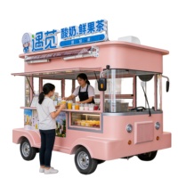 Accessoires pour camion de cuisine mobile - Construction en acier inoxydable, résistant à la rouille, suivi GPS, couleur rose
