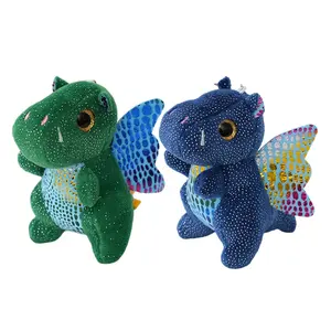 Factory Price Wholesale Colored Wings Small Flying Dragon Plush Keychain Bag Pendants Dinosaur Dragon Plush Keychain