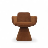 Chaise de salle à manger entièrement rembourrée en velours au design minimaliste italien avec accoudoirs, écologique, pour la maison moderne, le bureau ou l'appartement