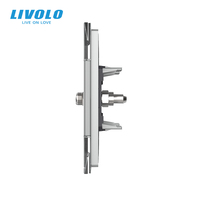 Prises murales satellite LIVOLO standard britannique 86x86mm, module fonctionnel 22.5x45mm pour antenne TV HD 4K 8K UHD