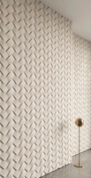 Nouvelle collection de design : Grand panneau mural 3D tissé, texture tissée de luxe, revêtement mural décoratif en pierre pour murs intérieurs modernes