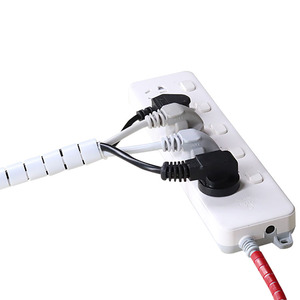 Manchons de fils électriques, gestion de câbles en spirale, couleur grise et noire, vente en gros - Product Image 2
