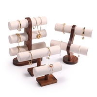 Groothandel Vintage Walnoot Houten Armband Presentatiehouder Ketting Armband Sieraden Presentatiekraam Verkoopattributen F-25 Jinhua