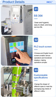 Machine d'emballage automatique verticale HNOC pour chips de maïs soufflé, popcorn, chips croustillantes, en-cas alimentaires avec azote