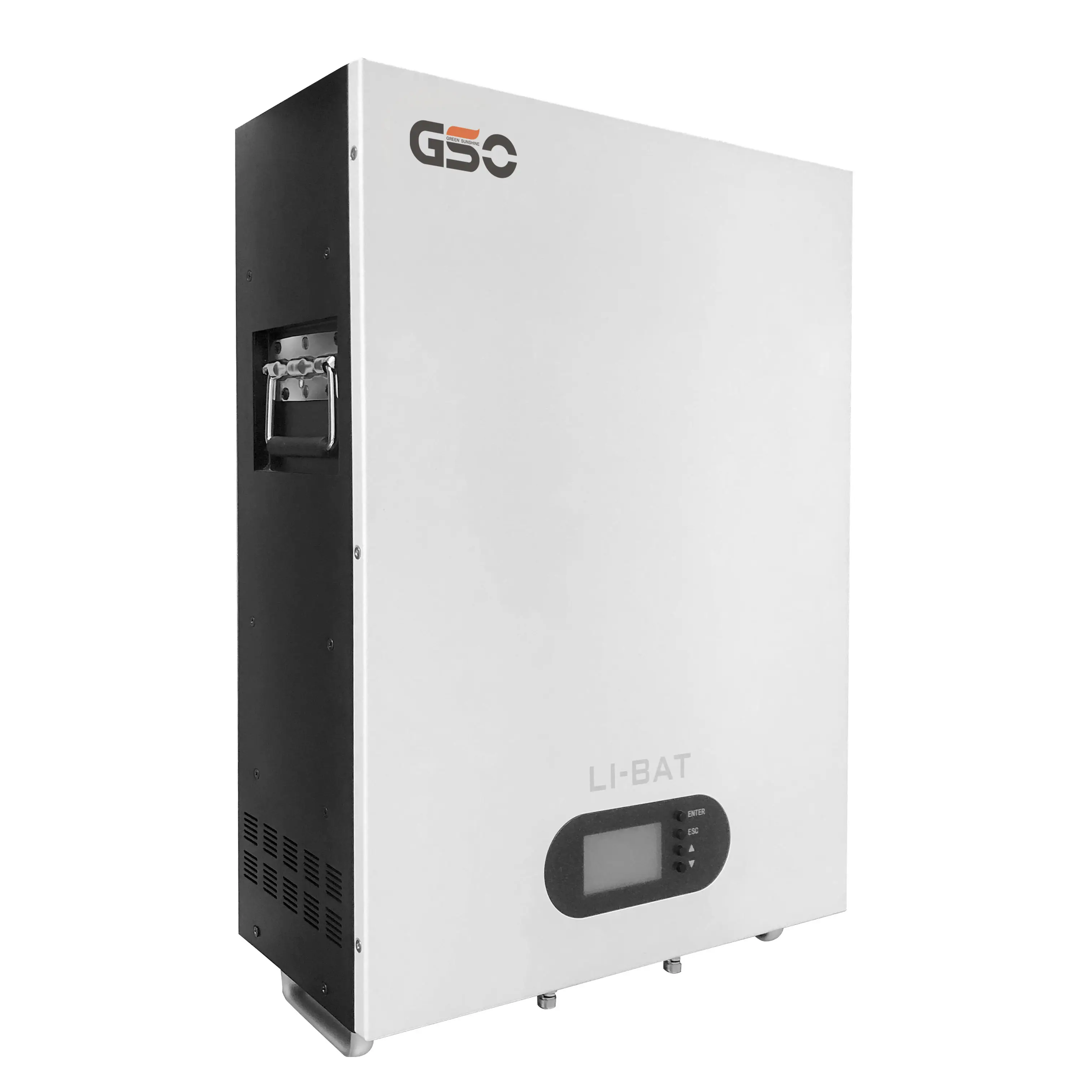 GSO 48v 100ah 200ah 5kwh 10kwh 벽걸이 형 폴리텍 리튬 이온 철 해양 배터리 팩 LED 디스플레이