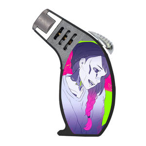 Nouveau Style Cyberpunk Coupe-Vent Cigar Jet Torch Customs Metal Slant Briquets avec Cool Logos - Product Image 6