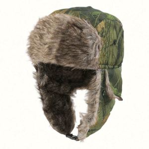 Chapeau d'hiver russe en fausse fourrure douce avec cache-oreilles, style bombardier, pour ski, chasse, fête, sport et pêche - Product Image 5