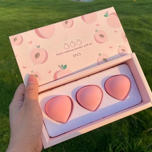 Friute-Juego de huevos de maquillaje, esponja de maquillaje sin látex, con logotipo personalizado, con diseño de fresa, melocotón, <span class=keywords><strong>pera</strong></span>, limón y aguacate - Product Image 5