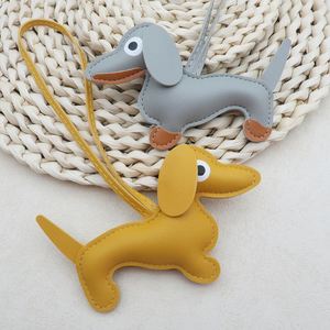 Latest Hot Selling Dachshund Keychain - Cute Sausage Dog Pendant with Rope & PU Leather, Handmade Bag Charm for Pet Lovers - Product Image 6