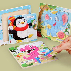 Rompecabezas de Madera <span class=keywords><strong>ZOYO</strong></span> MBB-9 Piezas, Diseño de Dibujos Animados, Dinosaurios, Animales, Transporte, Aprendizaje Temprano para Niños, Embalaje Impreso, Venta al Por Mayor - Product Image 4