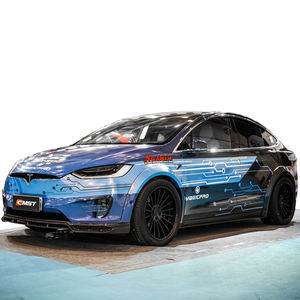 Kit de carrosserie pour <span class=keywords><strong>Tesla</strong></span> modèle <span class=keywords><strong>x</strong></span> en fibre de carbone, jupes latérales et becquet de coffre - Product Image 2