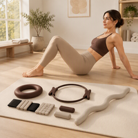 Kit complet de Pilates avec bandes de résistance, blocs de yoga, rouleaux en mousse pour l'entraînement à domicile