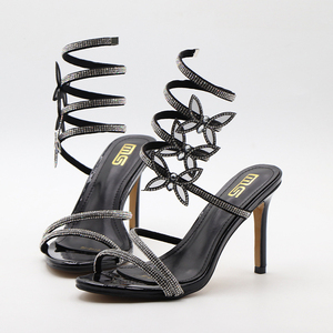 Y nuovi tacchi a spillo moda tacchi alti versatili scarpe da donna sexy da sera <span class=keywords><strong>con</strong></span> <span class=keywords><strong>lacci</strong></span> a spirale alla moda <span class=keywords><strong>sandali</strong></span> <span class=keywords><strong>con</strong></span> tacchi alti da donna - Product Image 2