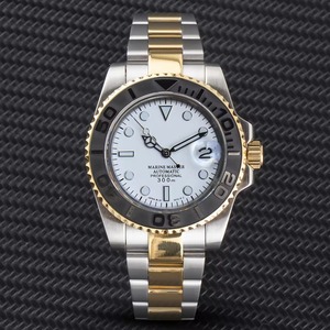 Đồng hồ cho nam nh35 phong trào 40mm Sub trường hợp màu xanh lá cây sáng Sapphire kính trắng quay số màu xanh tay tự động cơ khí đồng hồ đeo tay - Product Image 2