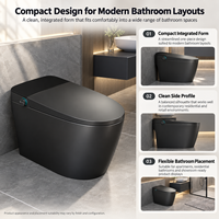 WC intelligent de luxe en céramique de forme carrée avec bidet intelligent, chauffage de siège entièrement automatique, lavage féminin et télécommande