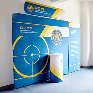 Cheap Price Foldable Portable Pop up Exhibition <b>Backdrop</b> Banner <b>With</b> <b>Stand</b> Custom Pull up Banner for Trade Large Display - Product Image 2