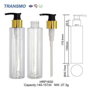 Bouteille personnalisée de 140 à 157 ml, flacon en plastique transparent avec pompe, conteneur vide pour sérum, huile, crème pour les yeux, lotion, vente en gros, logo personnalisé - Product Image 2