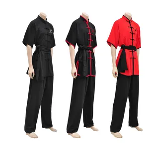 Uniformes d'arts martiaux chinois, 100% coton, 3 pièces, tai chi, uniformes