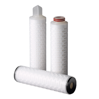 Cartouche filtrante plissée en PTFE hydrophobe de 0,2 micron, 10 pouces, haut débit, pour filtration d'air - Demande de devis